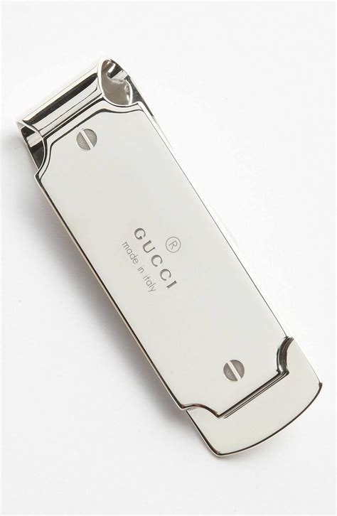 gucci money clip silver|Gucci money clip with web.